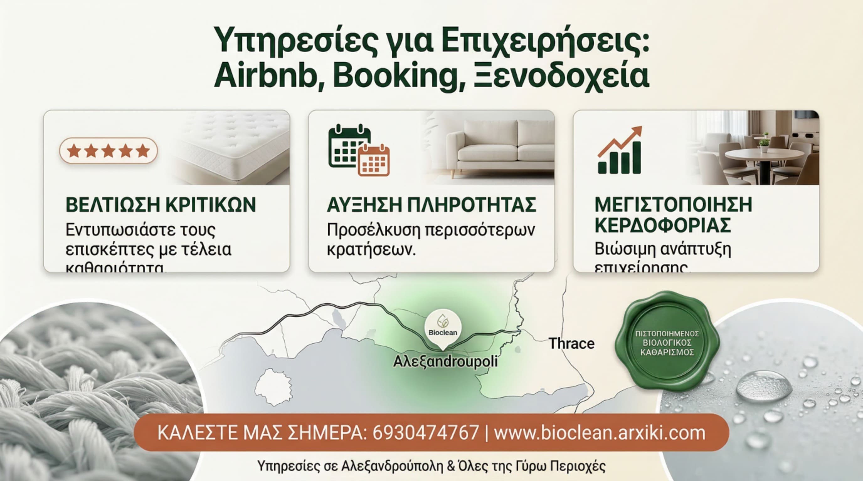 Χάρτης εξυπηρέτησης Αλεξανδρούπολη και Θράκης για επιχειρήσεις